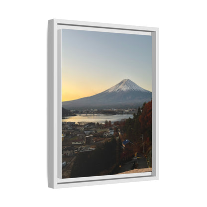 Mount Fuji at Sunset Framed Canvas Print — Japanese Landscape Wall Art