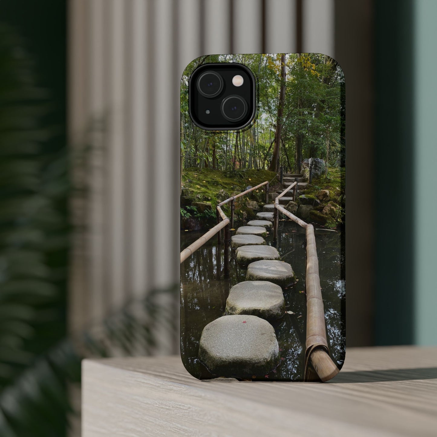 Nanzen-Ji Kyoto Stone Stepping Stones Impact-Resistant Phone Cases with Nature Design, Eco-Friendly Gift, Travel Accessories, Hiking Gear, Unique Phone Cover