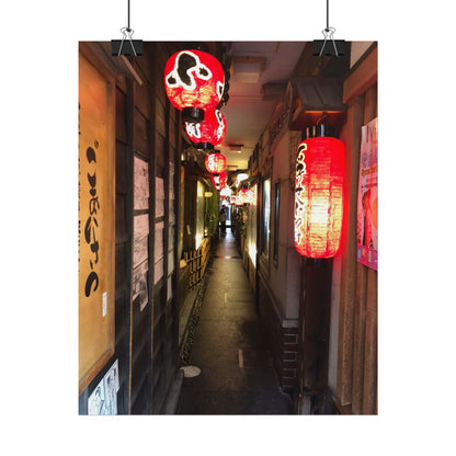 Dotonbori Osaka Lantern Alley Rolled Poster — Japanese Night Wall Art