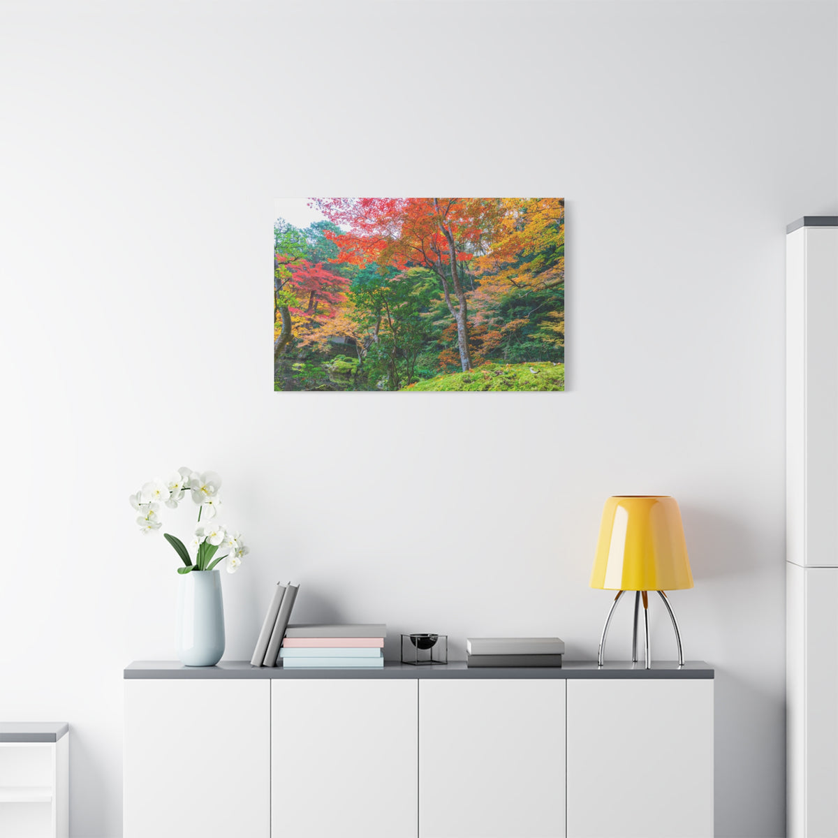 Nanzen-ji Garden Autumn Canvas — Kyoto Maple & Moss Zen Wall Art, Japan