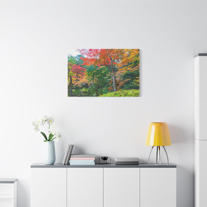 Nanzen-ji Garden Autumn Canvas — Kyoto Maple & Moss Zen Wall Art, Japan