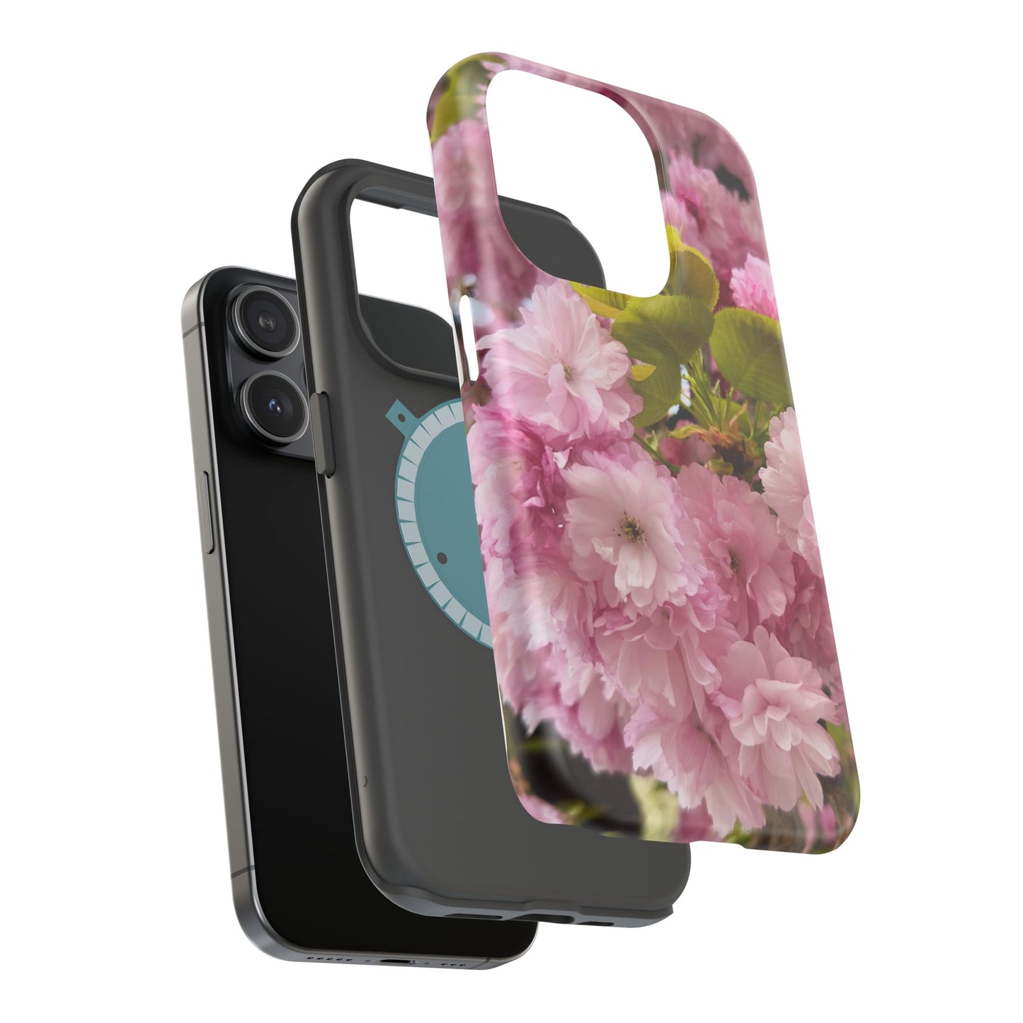 Cherry Blossoms Magnetic Floral Phone Cases, Impact-Resistant Phone Covers, Pink Cherry Blossom Cases, Unique Tech Accessories, Cute Gift for Her
