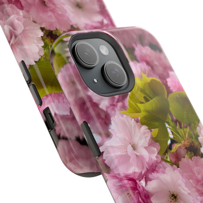 Cherry Blossoms Magnetic Floral Phone Cases, Impact-Resistant Phone Covers, Pink Cherry Blossom Cases, Unique Tech Accessories, Cute Gift for Her