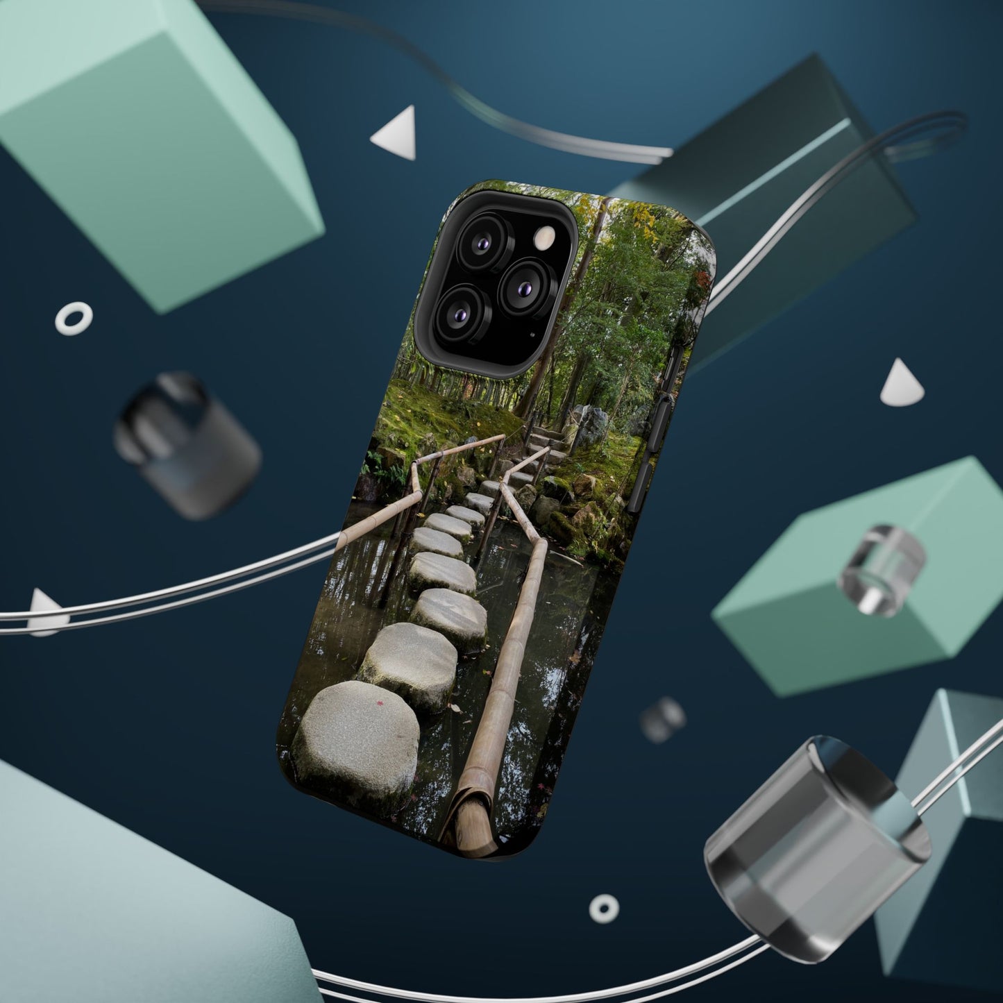 Nanzen-Ji Kyoto Stone Stepping Stones Impact-Resistant Phone Cases with Nature Design, Eco-Friendly Gift, Travel Accessories, Hiking Gear, Unique Phone Cover