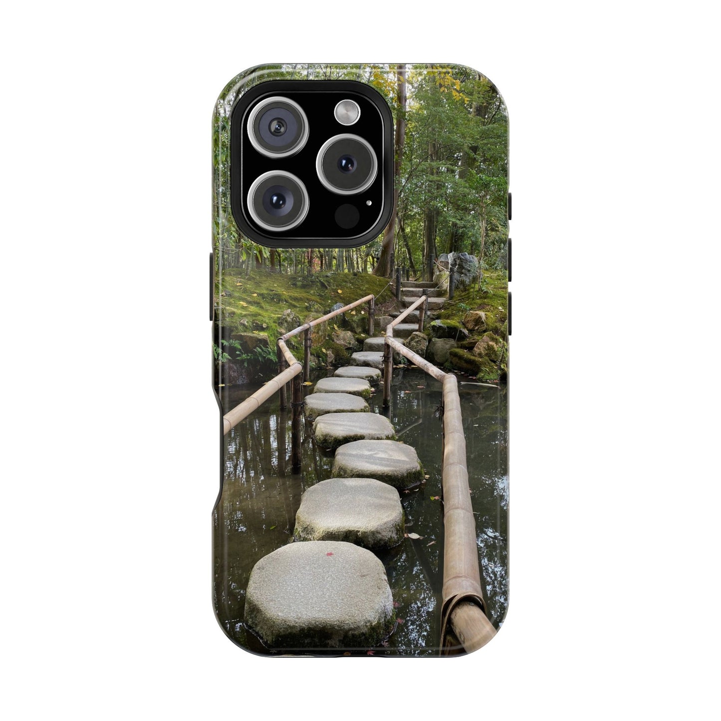 Nanzen-Ji Kyoto Stone Stepping Stones Impact-Resistant Phone Cases with Nature Design, Eco-Friendly Gift, Travel Accessories, Hiking Gear, Unique Phone Cover