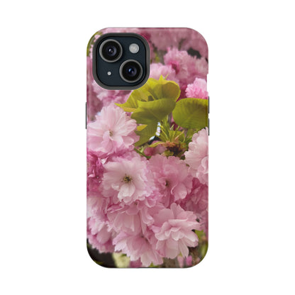 Cherry Blossoms Magnetic Floral Phone Cases, Impact-Resistant Phone Covers, Pink Cherry Blossom Cases, Unique Tech Accessories, Cute Gift for Her