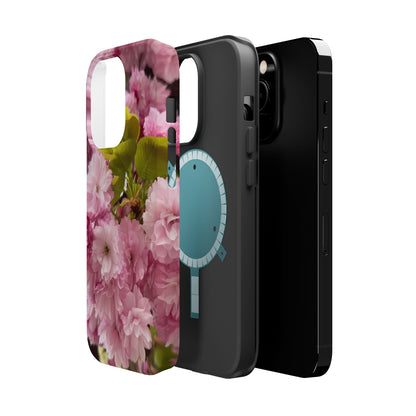 Cherry Blossoms Magnetic Floral Phone Cases, Impact-Resistant Phone Covers, Pink Cherry Blossom Cases, Unique Tech Accessories, Cute Gift for Her